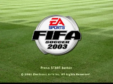 FIFA Soccer 2003 (US) screen shot title